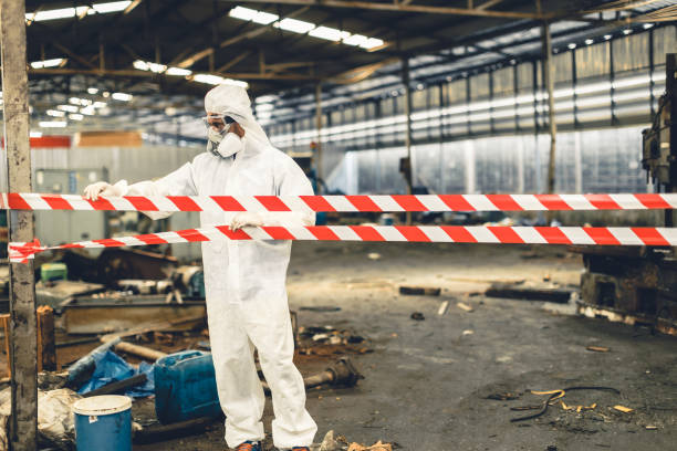Professional Sewage Cleanup technician working in Delhi, CA